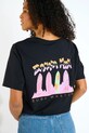 Banana Moon t-shirt bawełniany Urbana nadruk czarny CRISP.URBANA