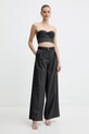 Ermanno Scervino top z dodatkiem wełny D474Y313CJWR czarny AW25