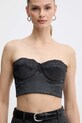 Ermanno Scervino top z dodatkiem wełny czarny D474Y313CJWR