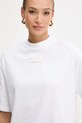 Just Cavalli t-shirt bawełniany biały 79PAHT01.CJ518