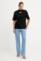 Just Cavalli t-shirt bawełniany 79PAHT01.CJ518 czarny AW25