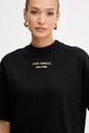 Just Cavalli t-shirt bawełniany czarny 79PAHT01.CJ518
