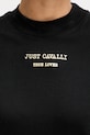 Just Cavalli t-shirt bawełniany 79PAHT01.CJ518 czarny