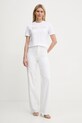 Just Cavalli t-shirt bawełniany 79PAHE23.CJ110 biały AW25