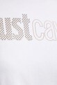 Just Cavalli t-shirt bawełniany 79PAHE23.CJ110 biały