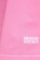 Памучна блуза с дълги ръкави American Vintage FIZ02J розов