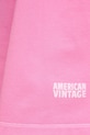 American Vintage longsleeve din bumbac FIZ02J roz