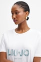 Liu Jo t-shirt bawełniany biały UF5260.JS923