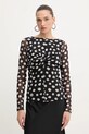Liu Jo longsleeve wzorzyste czarny UF5269.JS007