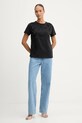 Liu Jo t-shirt bawełniany TF5184.JS923 czarny AW25