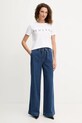 Bavlnené tričko Ermanno Scervino 57TL012EE2R biela AW25