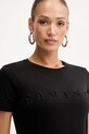 Βαμβακερό μπλουζάκι Ermanno Scervino μαύρο 57TL012EE2R