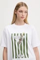 Βαμβακερό μπλουζάκι Abercrombie & Fitch λευκό KI157.5346.100