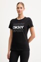Dkny t-shirt z elastanem czarny DP5T1333