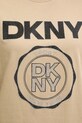 Dkny t-shirt bawełniany DP5T1366 beżowy