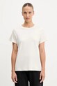 Dkny t-shirt bawełniany nadruk beżowy DP5T1372