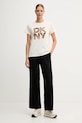 Dkny t-shirt bawełniany DP5T1364 beżowy AW25
