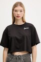 Памучна тениска Vans черен VN000QDFBLK1