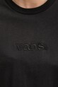Βαμβακερό μπλουζάκι Vans VN000RANBLK1 μαύρο