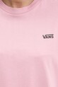 Βαμβακερό μπλουζάκι Vans VN0A7RSREN71 ροζ