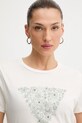 Guess t-shirt bawełniany beżowy W5BI34.K9RM1