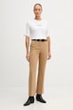 Sisley tricou din bumbac 3I1XL107Y bej AW25