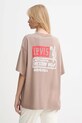 Levi's t-shirt bawełniany nadruk brązowy 000G4.0017