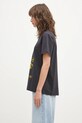 GANNI t-shirt bawełniany Basic Cotton Jersey Banana Relaxed T4238 szary AW25
