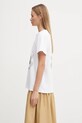 GANNI t-shirt bawełniany Basic Cotton Jersey Animals Relaxed T4376 biały AW25