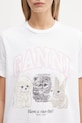 Bavlněné tričko GANNI Basic Cotton Jersey Animals Relaxed bílá T4376