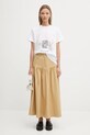 GANNI t-shirt bawełniany Basic Cotton Jersey Animals Relaxed T4376 biały