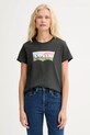 Bombažna kratka majica Levi's Vzorčasti siva 17369.3187