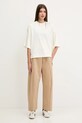 adidas t-shirt bawełniany ALL SZN JV9888 beżowy AW25