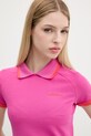 adidas Originals tricou polo Short Polo roz JY3489