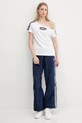 adidas Originals tricou Offshoulder Tee KC8795 alb AW25