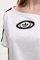 adidas Originals tricou Offshoulder Tee KC8795 alb