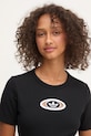 adidas Originals tricou Cut Out Rib Tee negru KC8804
