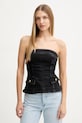 Marciano Guess top jeansowy DORIS z elastanem czarny 5BGH15.7147A