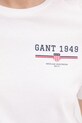 Gant t-shirt bawełniany 4201554 biały