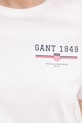 Gant t-shirt bawełniany 4201554 biały