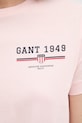 Gant t-shirt bawełniany 4201554 różowy