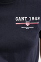 Gant t-shirt bawełniany 4201554 granatowy