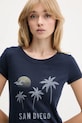 Hollister Co. tricou din bumbac bleumarin KI357.5016.200