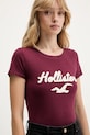 Hollister Co. pamut póló burgundia KI357.5016.520