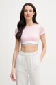 Calvin Klein Underwear top dámský bavlněný LV00QF8495 růžová SS26