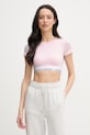 Calvin Klein Underwear top dámský bavlněný LV00QF8495 růžová SS26