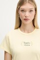 Abercrombie & Fitch t-shirt bawełniany żółty KI157.5176.800