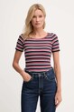 Tričko Pepe Jeans pruhy námořnická modř PL5000014
