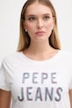 Pepe Jeans tricou din bumbac alb PL5000045