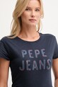Bavlněné tričko Pepe Jeans námořnická modř PL5000045
